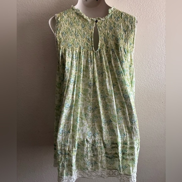 Free People Shea Printed Undersea Combo Button Back Closure Mini Dress M - Picture 6 of 16